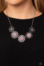 Load image into Gallery viewer, Mandala Mosaic Purple Necklace