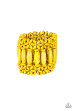 Load image into Gallery viewer, Barbados Beach Club Yellow Wood Bracelet