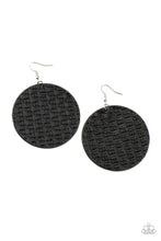 Load image into Gallery viewer, Weave Me Out of It Black Leather Earrings