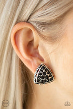 Load image into Gallery viewer, Rebel Rapture Black Clip On Earrings