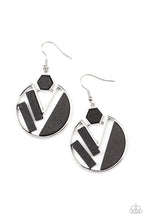 Load image into Gallery viewer, Petrified Posh Black Wood Earrings
