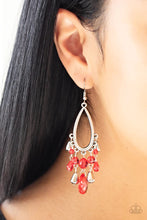 Load image into Gallery viewer, Summer Catch Red Earrings