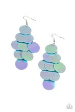 Load image into Gallery viewer, Mermaid Shimmer Blue Sequin Earrings