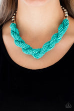 Load image into Gallery viewer, Savannah Surfin Blue Seed Bead Necklace