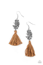 Load image into Gallery viewer, Tiki Tassel Brown Earrings
