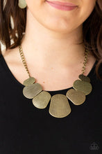 Load image into Gallery viewer, Cave the Day Brass Necklace