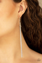 Load image into Gallery viewer, Shimmery Streamers Silver Earrings