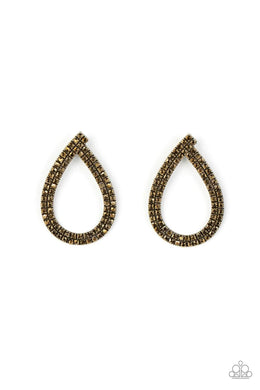 Diva Dust Brass Post Earrings