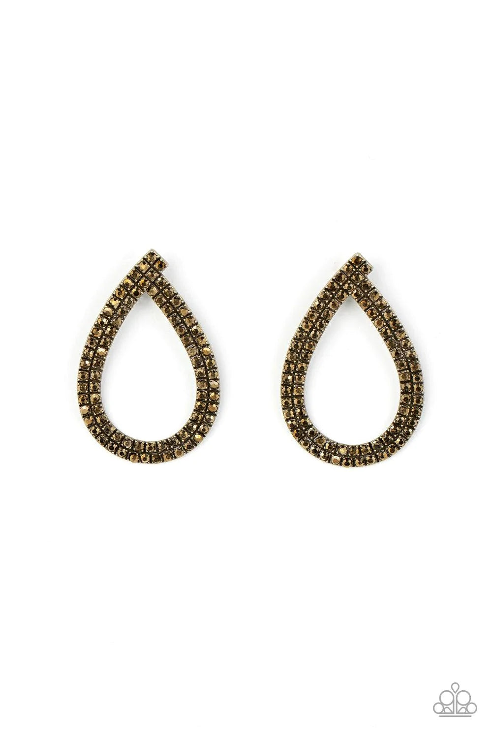 Diva Dust Brass Post Earrings