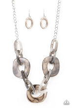 Load image into Gallery viewer, Courageously Chromatic Silver Acrylic Necklace