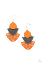 Load image into Gallery viewer, Jurassic Juxtaposition Orange Earrings