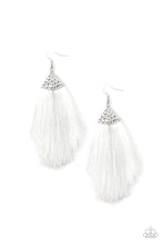Load image into Gallery viewer, Tassel Tempo White Tassel Earrings