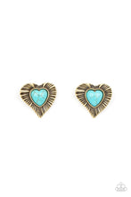 Load image into Gallery viewer, Rustic Romance Brass Post Earrings