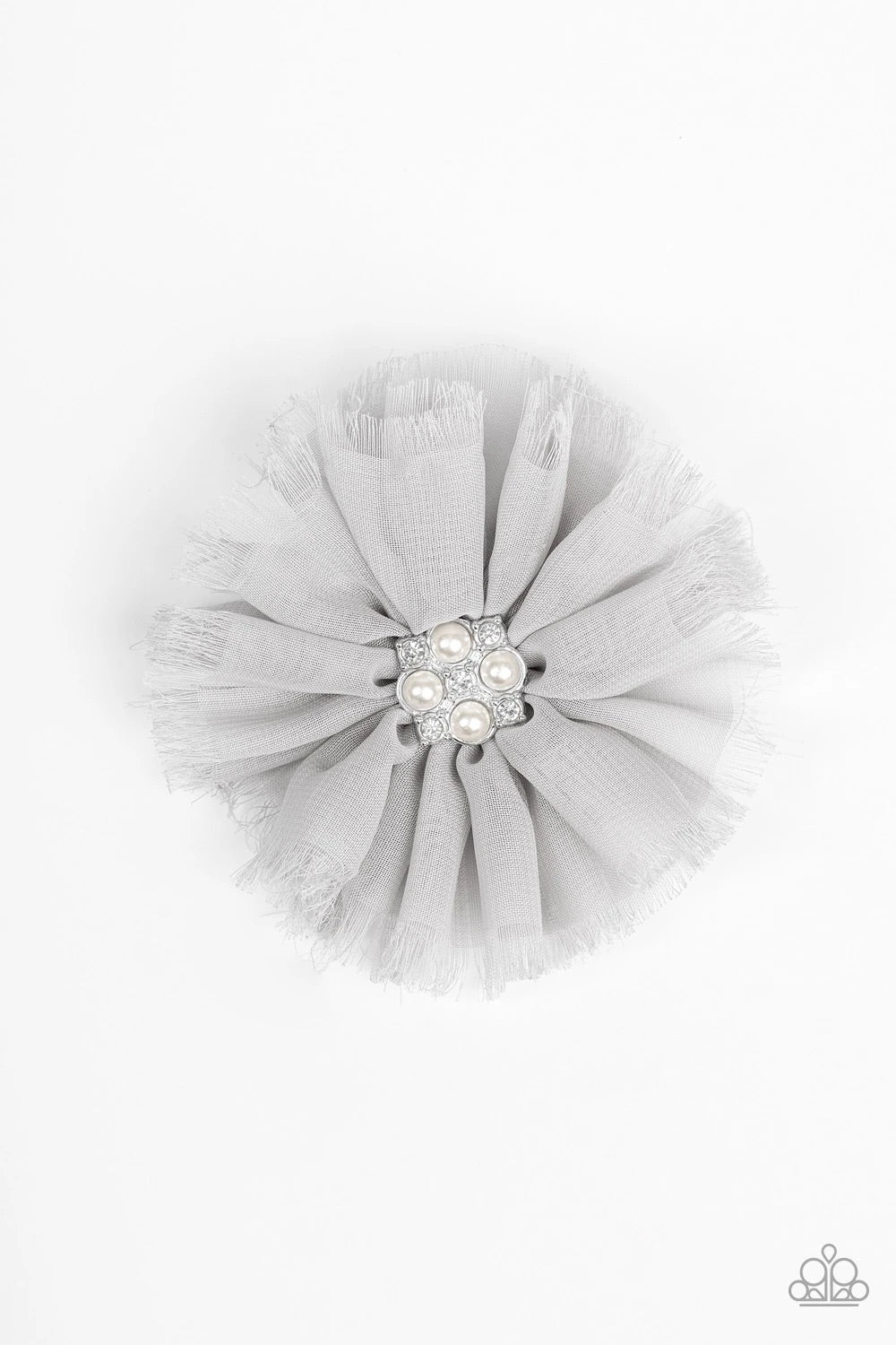 Flowering Fringe Silver Hair Clip