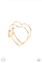 Load image into Gallery viewer, Harmonious Heart Gold Clip On Hoop Earrings