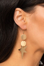 Load image into Gallery viewer, Star Bizarre Gold Earrings