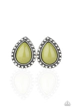 Load image into Gallery viewer, Boldly Beaded Green Post Earrings