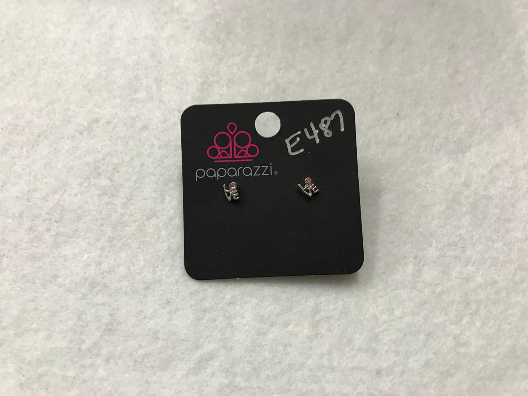 Starlet Shimmer Love Pink Earrings #487