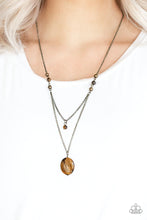 Load image into Gallery viewer, Time to Hit the ROAM Brass Necklace