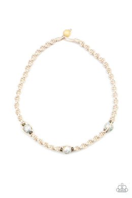 Swimming With Sharks White Urban Necklace