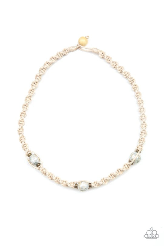 Swimming With Sharks White Urban Necklace