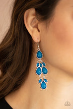 Load image into Gallery viewer, Superstar Social Blue Earrings