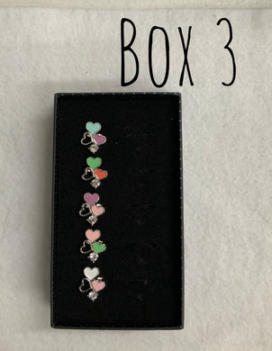 Starlet Shimmer Triple Heart w/Gem Rings Box 3