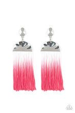 Load image into Gallery viewer, Rope Them In Pink Tassel Earrings