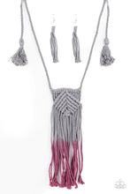 Load image into Gallery viewer, Look at Macrame Now Purple Necklace