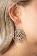 Load image into Gallery viewer, Botanical Bash Blue Earrings
