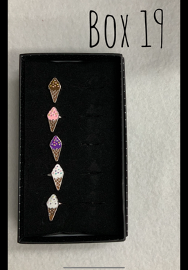 Starlet Shimmer Ice Cream Cones Rings Box 19