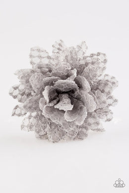 Lacy Lily Silver Hair Clip