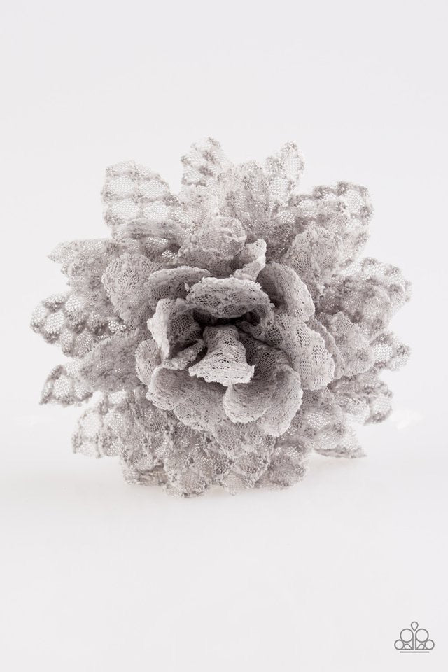 Lacy Lily Silver Hair Clip