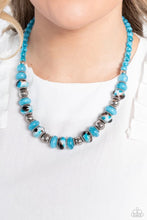 Load image into Gallery viewer, Warped Whimsicality Blue Necklace
