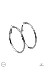 Load image into Gallery viewer, City Classic Black Hoop Clip On Earring