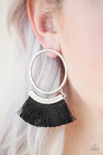 Load image into Gallery viewer, This is Sparta Black Tassel Earrings