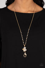 Load image into Gallery viewer, Rainbow Bloom Gold Lanyard