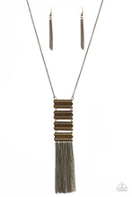 Load image into Gallery viewer, Watch Your Step Brass Necklace