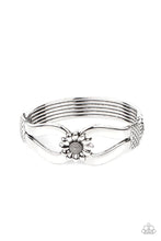 Load image into Gallery viewer, Let a Hundred Sunflowers Bloom Silver Hinged Bracelet