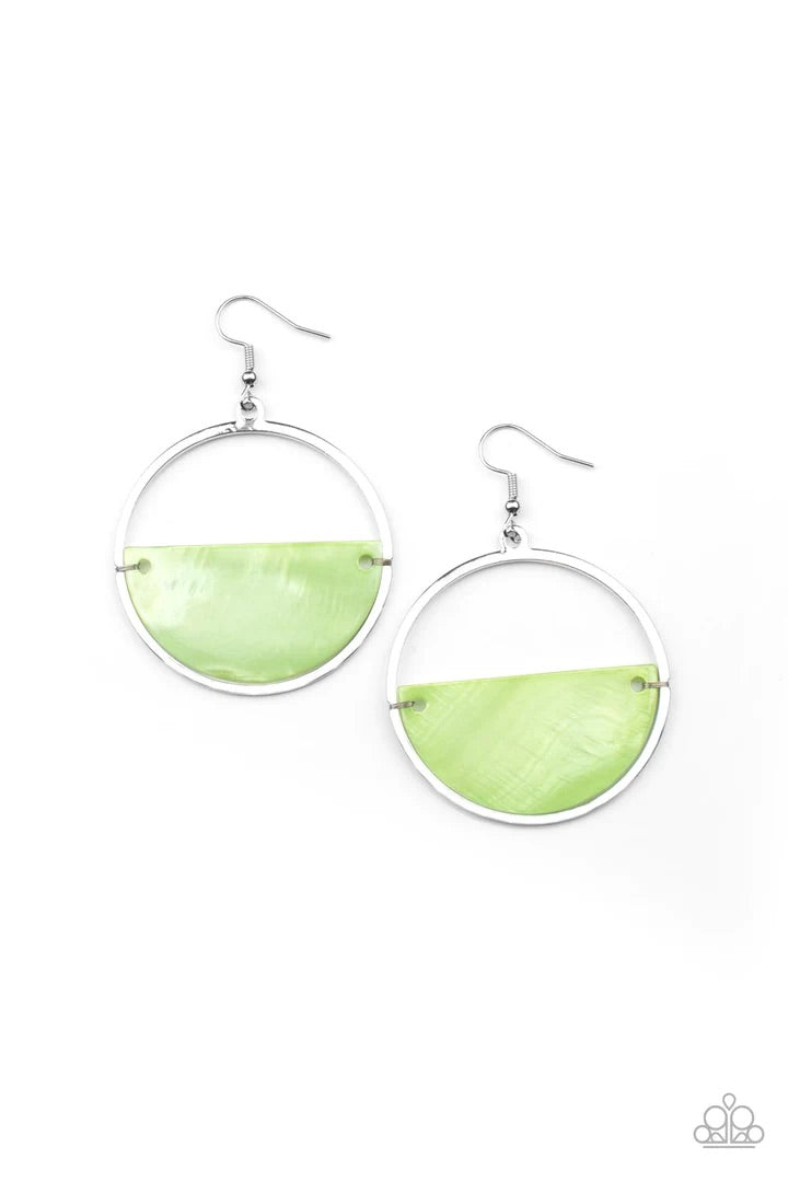 Seashore Vibes Green Acrylic Earrings
