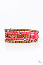 Load image into Gallery viewer, Who Wood of Thought Pink Coil Bracelet