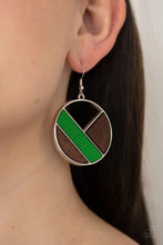 Load image into Gallery viewer, Don’t Be So Modest Green Wood Earrings