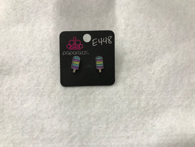 Starlet Shimmer Popsicle Blue/Purple/Green Post Earrings #448