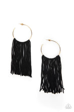 Load image into Gallery viewer, Flauntable Fringe Gold Tassel Earrings