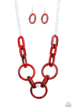 Load image into Gallery viewer, Turn Up the Heat Red Acrylic Necklace
