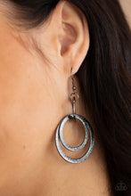 Load image into Gallery viewer, Distractingly Dizzy Black Earrings