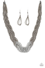 Load image into Gallery viewer, Brazillian Brillance Silver Seed Bead Necklace
