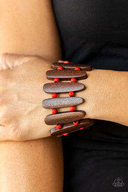 Coronado Cabana Red Wood Bracelet