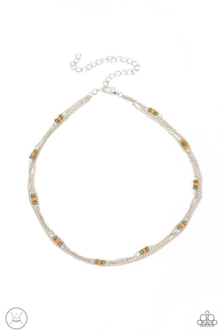 Bountiful Beaded Green Choker