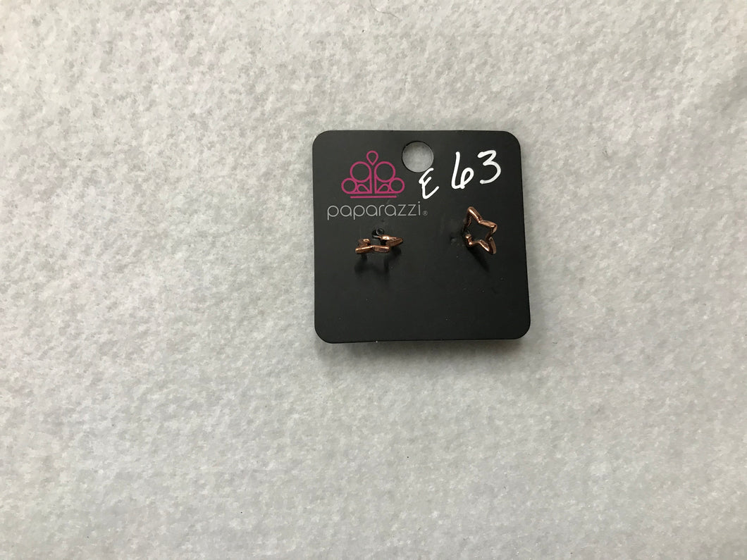Starlet Shimmer Star Post Copper Earring #63